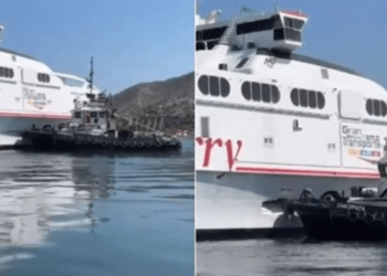 VIDEO: impacto de un remolcador causado por la ignorancia destrozó casco de un ferry en Margarita