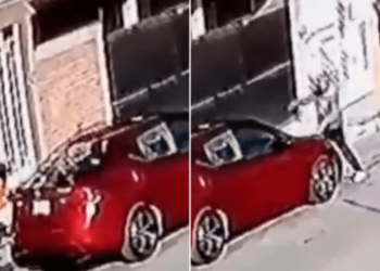 VIDEO: sicario descargó con furia su arma, pero no pudo matar a su víctima en México