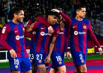 Golazo de la joven perla Lamine Yamal desatascó el partido de Barcelona