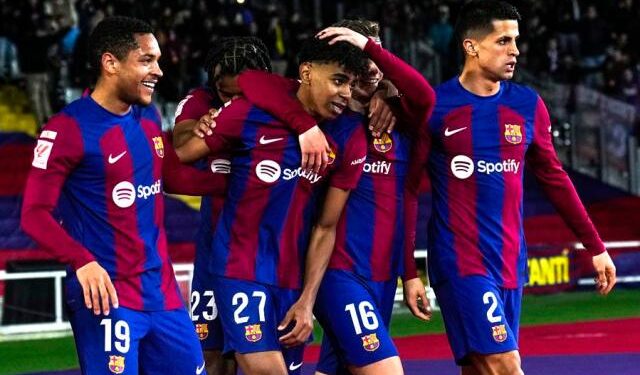 Golazo de la joven perla Lamine Yamal desatascó el partido de Barcelona