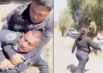 “Te estoy agarrando teniendo sexo”: Policía “echa pasión” en la calle, lo someten y se pone necio (VIDEO)
