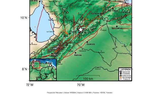 Fuerte temblor en Venezuela de magnitut4.7 se siente en Portuguesa, Lara, Mérida y Zulia.