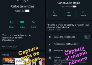 Chats de WhatsApp entre Carlos Julio Rojas y Jerry Ostos presentan indicios de manipulación digital