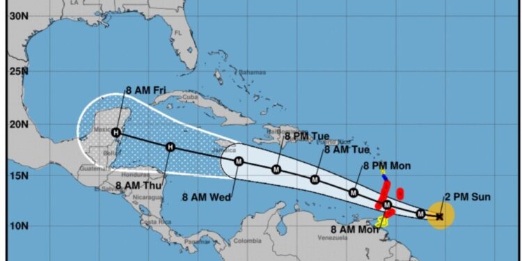 Beryl es un huracán de categoría 4; continúa rumbo hacia el Caribe
