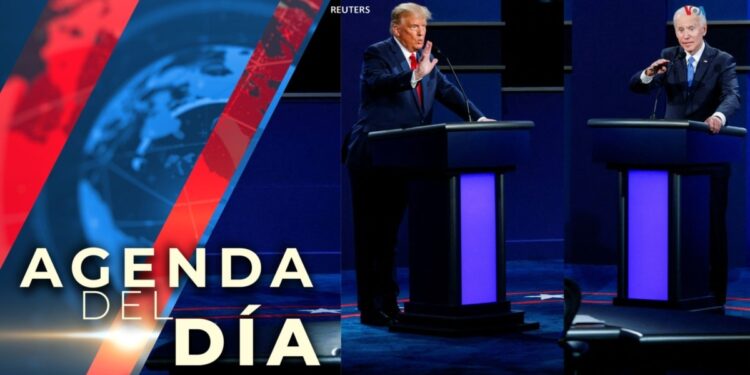 Biden y Trump se enfrentan en el primer debate presidencial, previo a elecciones de noviembre