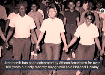 Celebrando la libertad de los esclavos en EEUU