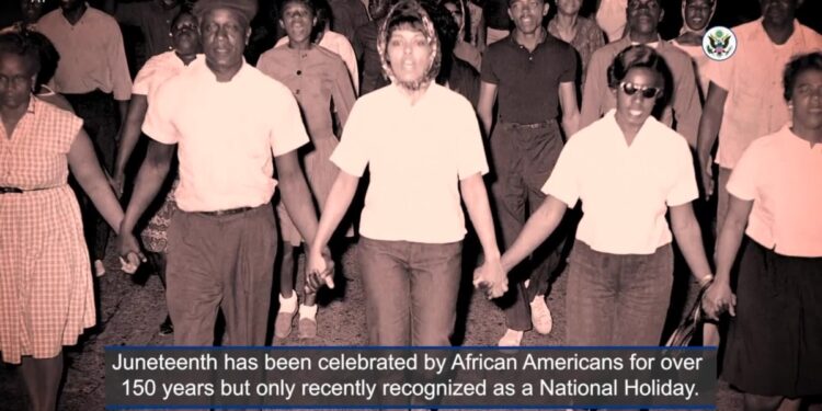 Celebrando la libertad de los esclavos en EEUU