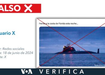la foto de X sobre un submarino ruso en la costa de Florida es una desinformación
