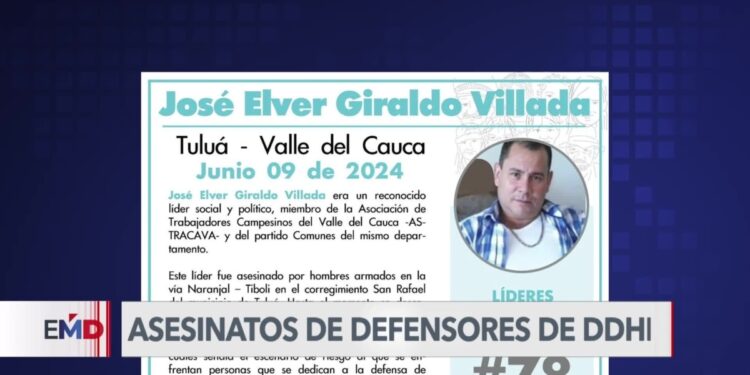 Este año 78 líderes sociales han sido asesinados en Colombia, según ONG
