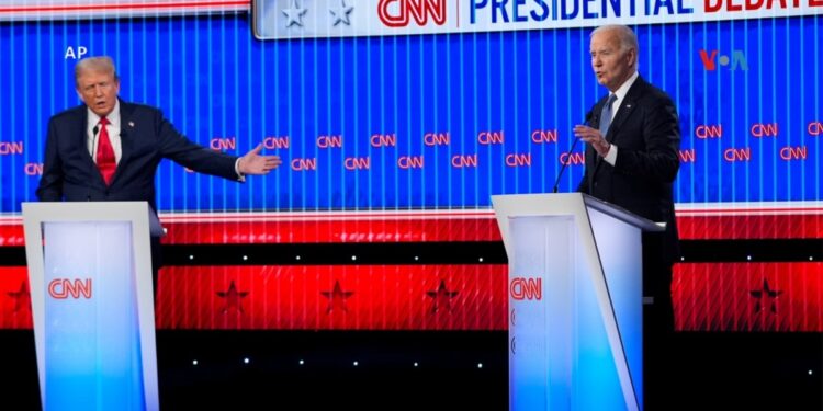 El presidente Joe Biden y el expresidente Donald Trump arrancaron su primer debate rumbo a las elecciones presidenciales de 2024.
