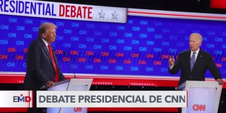 Biden y Trump, cara a cara en el debate presidencial de CNN