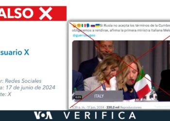 Giorgia Meloni no dijo en la Cumbre sobre la Paz en Ucrania que obligarán a Rusia a rendirse