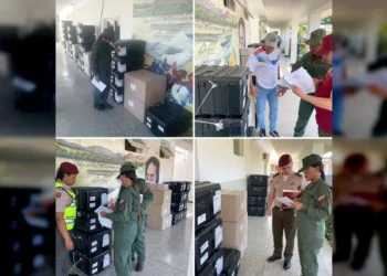 FANB y CNE iniciaron despliegue de material electoral que se usará en el simulacro del próximo domingo