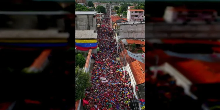 Pueblo de Valle de la Pascua se desbordó en alegría y pasión patria en respaldo a Nicolás Maduro (Fotos)