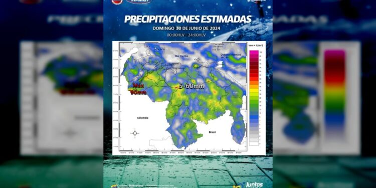 INAMEH prevé cielo con nubosidad y precipitaciones de intensidad variable en casi todo el país