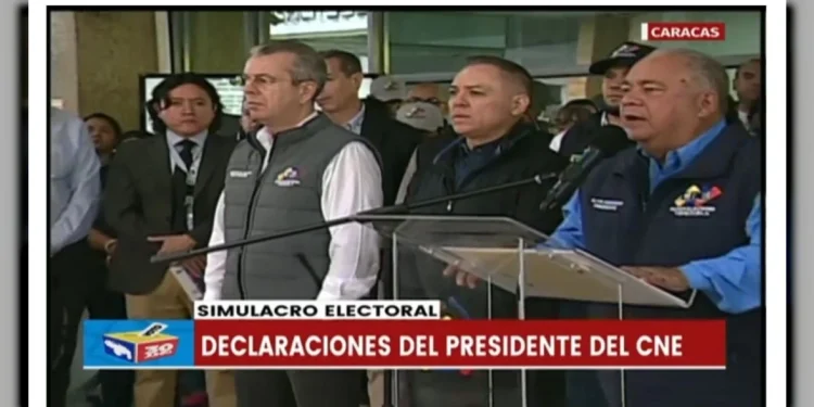 CNE anunció el 100 % de la instalación de las mesas electores para el simulacro electoral