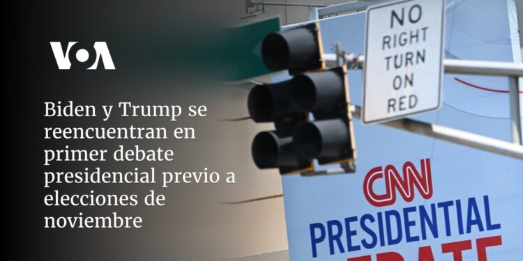 Biden y Trump se reencuentran en primer debate presidencial previo a elecciones de noviembre
