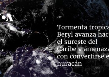 Tormenta tropical Beryl avanza hacia el sureste del Caribe y amenaza con convertirse en huracán