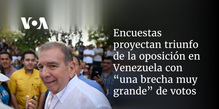 Encuestas proyectan triunfo de la oposición en Venezuela con “una brecha muy grande” de votos