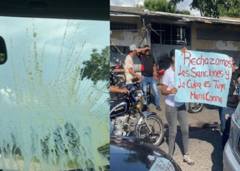 Encapuchados atacan caravana de María Corina Machado en zona norte del Táchira…llego a Coloncito.