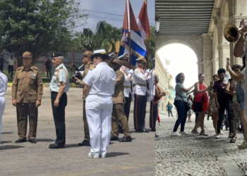 La Armada Real Canadiense baila conga en Cuba durante visita de disuasión