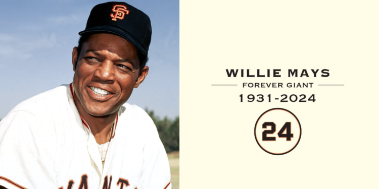Fallece el legendario jardinero de los Gigantes, Willie Mays, a los 93 años [VIDEO]