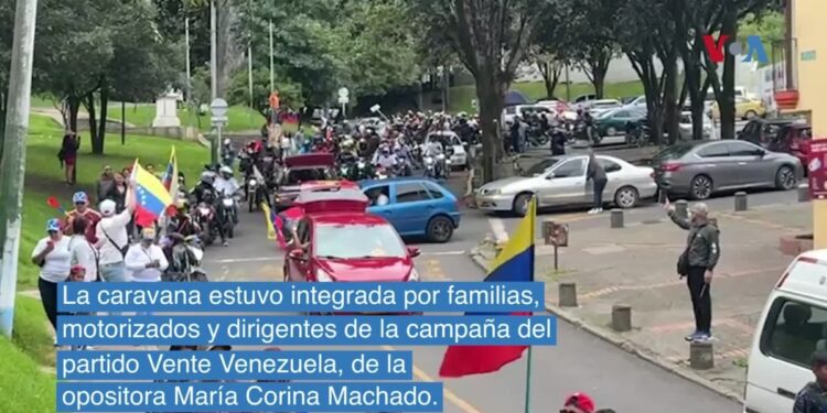 Oposición venezolana convocó a una caravana en Bogotá para lanzar su campaña presidencial