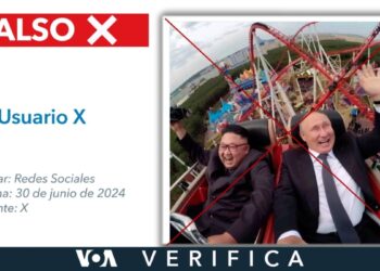 Esta imagen de Kim Jong Un y Vladimir Putin en una montaña rusa no es real: fue creada con IA