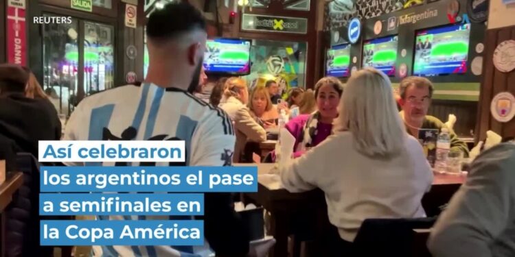 Así celebraron los argentinos el pase a semifinales en la Copa América