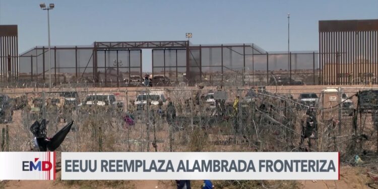 EEUU reemplaza alambrada fronteriza en El Paso, Texas