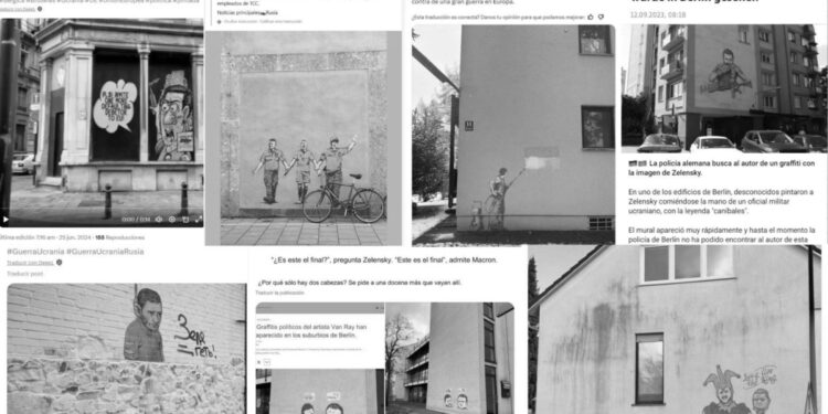 ¿Cómo se divulga la desinformación sobre Ucrania a través de la difusión de falsos grafitis?