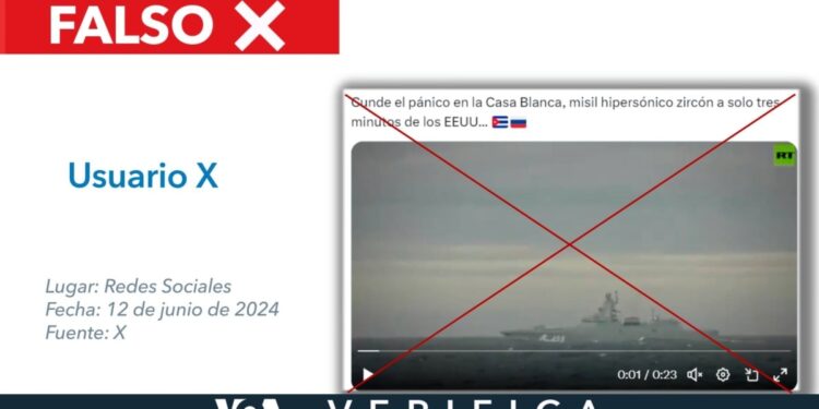 Este video no muestra la prueba de un misil Zircón ruso cerca de EEUU y México