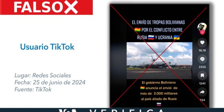 No, Bolivia no anunció que enviará 3.000 soldados a Rusia