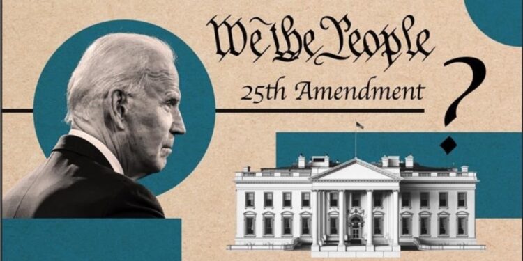 ¿Se puede usar la 25ª enmienda para reemplazar a Biden?