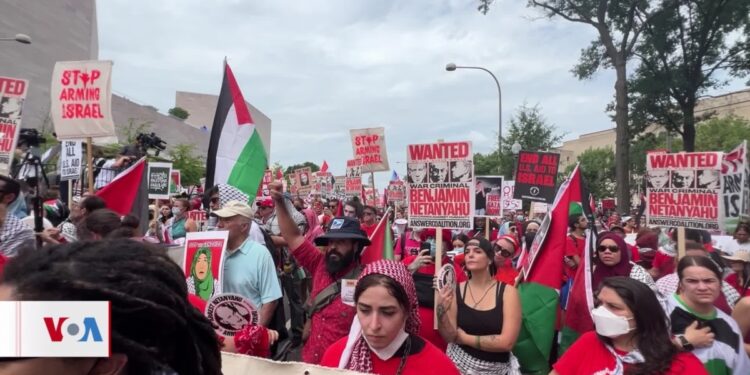 Manifestantes repudian visita de Netanyahu