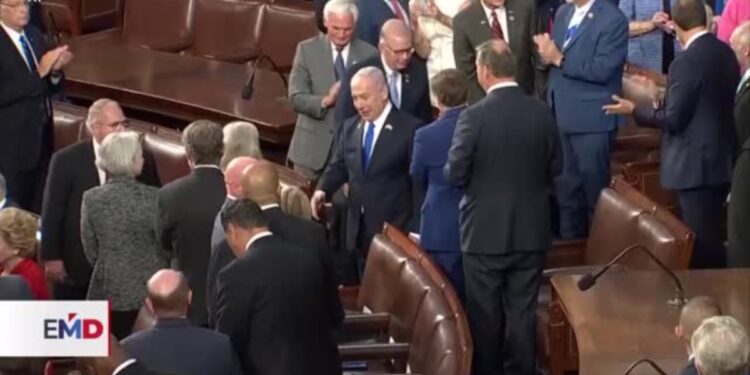 Benjamin Netanyahu busca ante Congreso de EEUU apoyo para guerra en Gaza