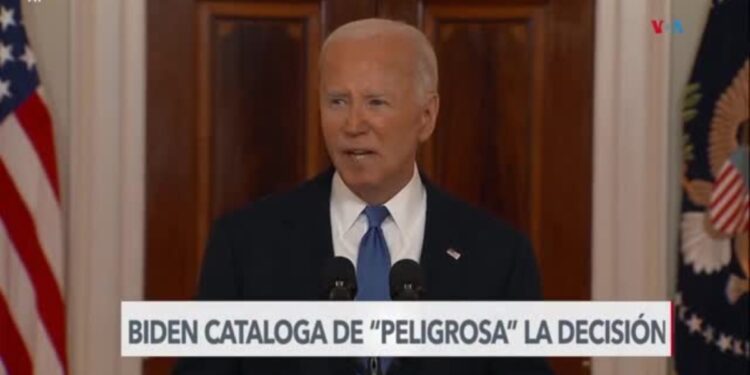 Biden cataloga de “peligrosa” la decisión de la Corte Suprema sobre inmunidad presidencial
