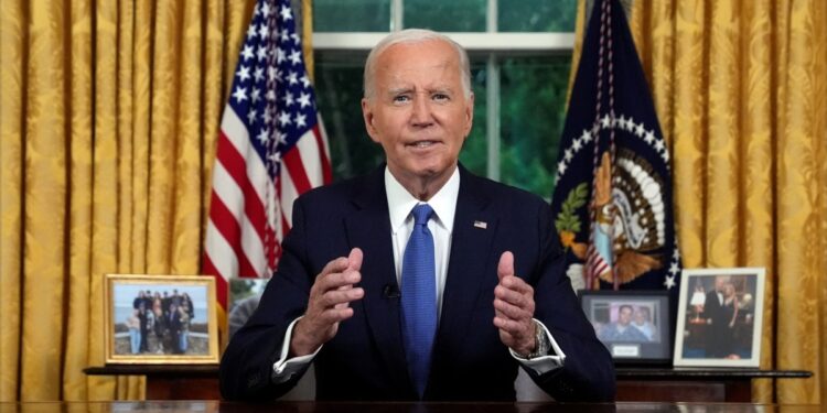 El presidente Joe Biden reaparece en un mensaje a la
nación tras abandonar su carrera preelectoral