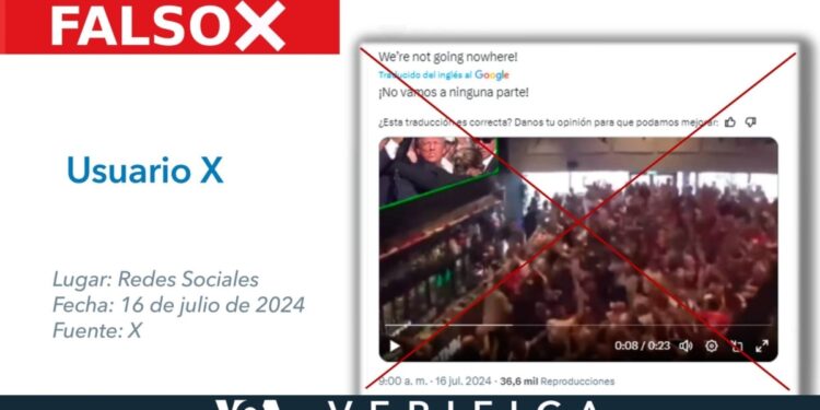 Este video del supuesto festejo por la reacción de Trump tras ser atacado es un montaje