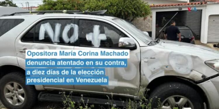 Video: Líder opositora de Venezuela, María Corina Machado, denuncia atentado en su contra a diez días de la elección presidencial
