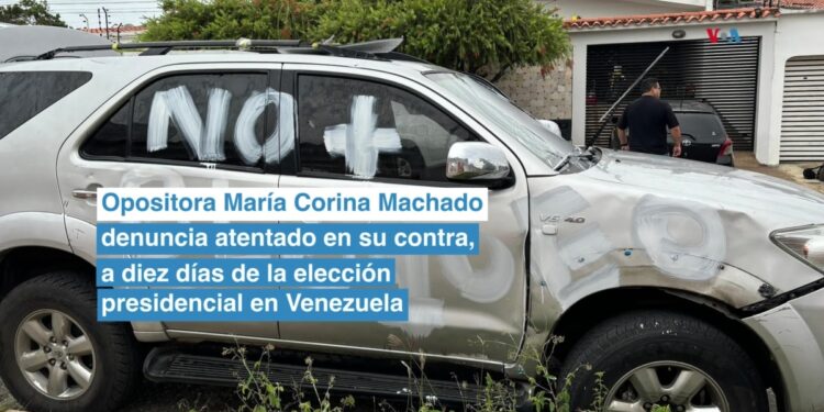 Video: Líder opositora de Venezuela, María Corina Machado, denuncia atentado en su contra a diez días de la elección presidencial