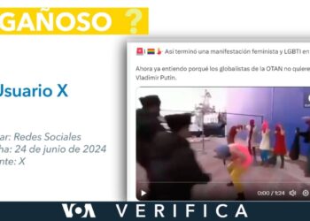 Este video no muestra la represión de una manifestación LGBTQ+ en Rusia