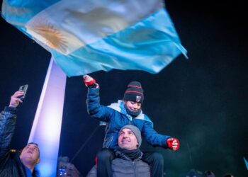 En Fotos | Aficionados argentinos celebran su triunfo en la Copa América