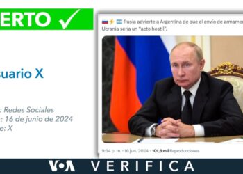 Es cierto que Rusia advirtió a Argentina que el envío de armamento a Ucrania sería considerado un “acto hostil”