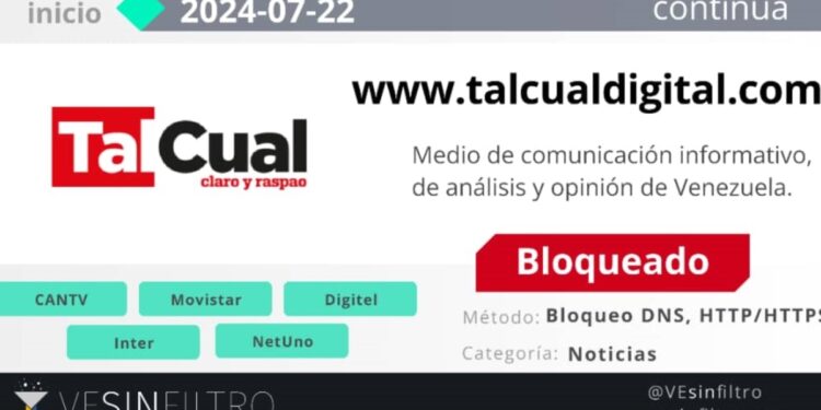 Al menos 10 sitios web han sido bloqueados en Venezuela desde que inició la campaña electoral