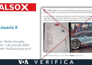 No, Olena Zelenska no compró un Bugatti de más de 4 millones de euros en Francia