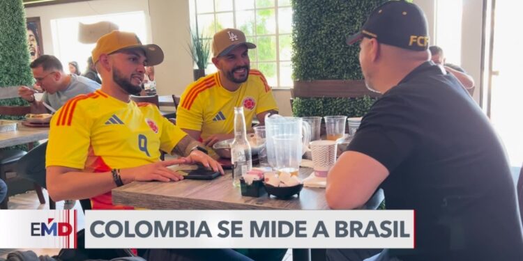 Fanáticos colombianos apoyan a su selección en California