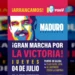 Caracas se moviliza desde dos puntos rumbo a la ‘Gran Marcha de la Victoria’ a favor de Nicolás Maduro