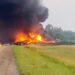 Se descarrilan e incendian vagones que transportaban materiales peligrosos en Dakota del Norte