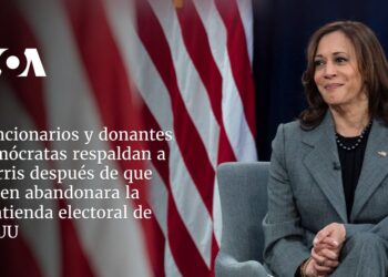 Funcionarios y donantes demócratas respaldan a Harris después de que Biden abandonara la contienda electoral de EEUU
